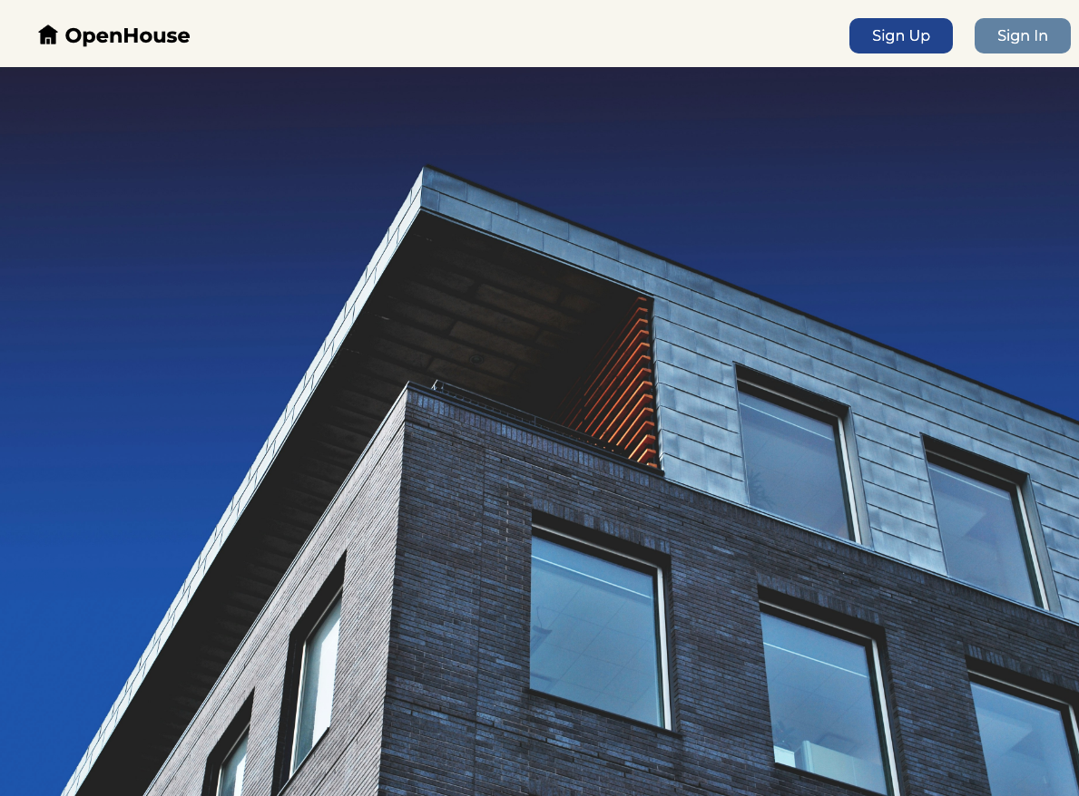 Open House Landing Page