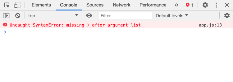 Chrome dev debugging tools