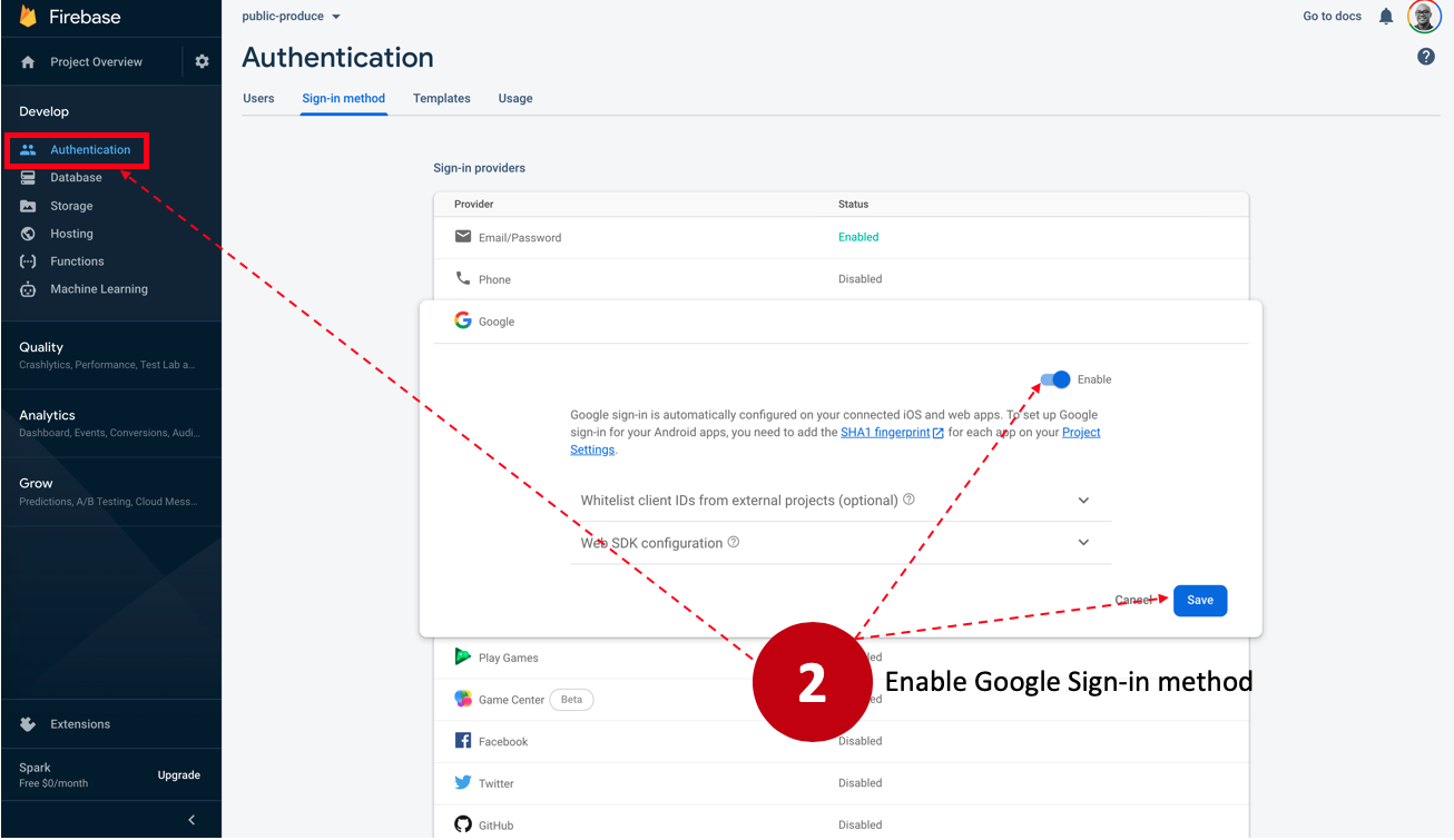 Firebase auth step 2