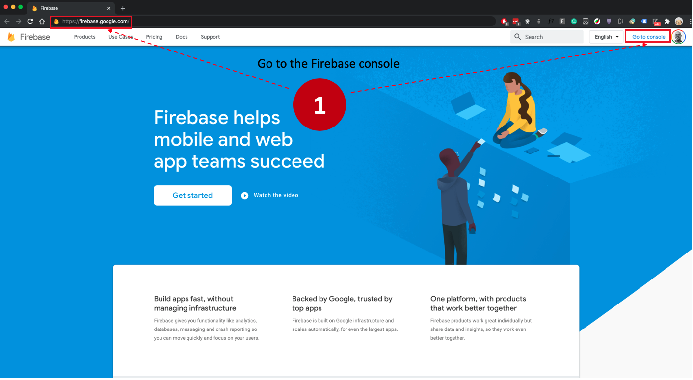 Firebase step 1