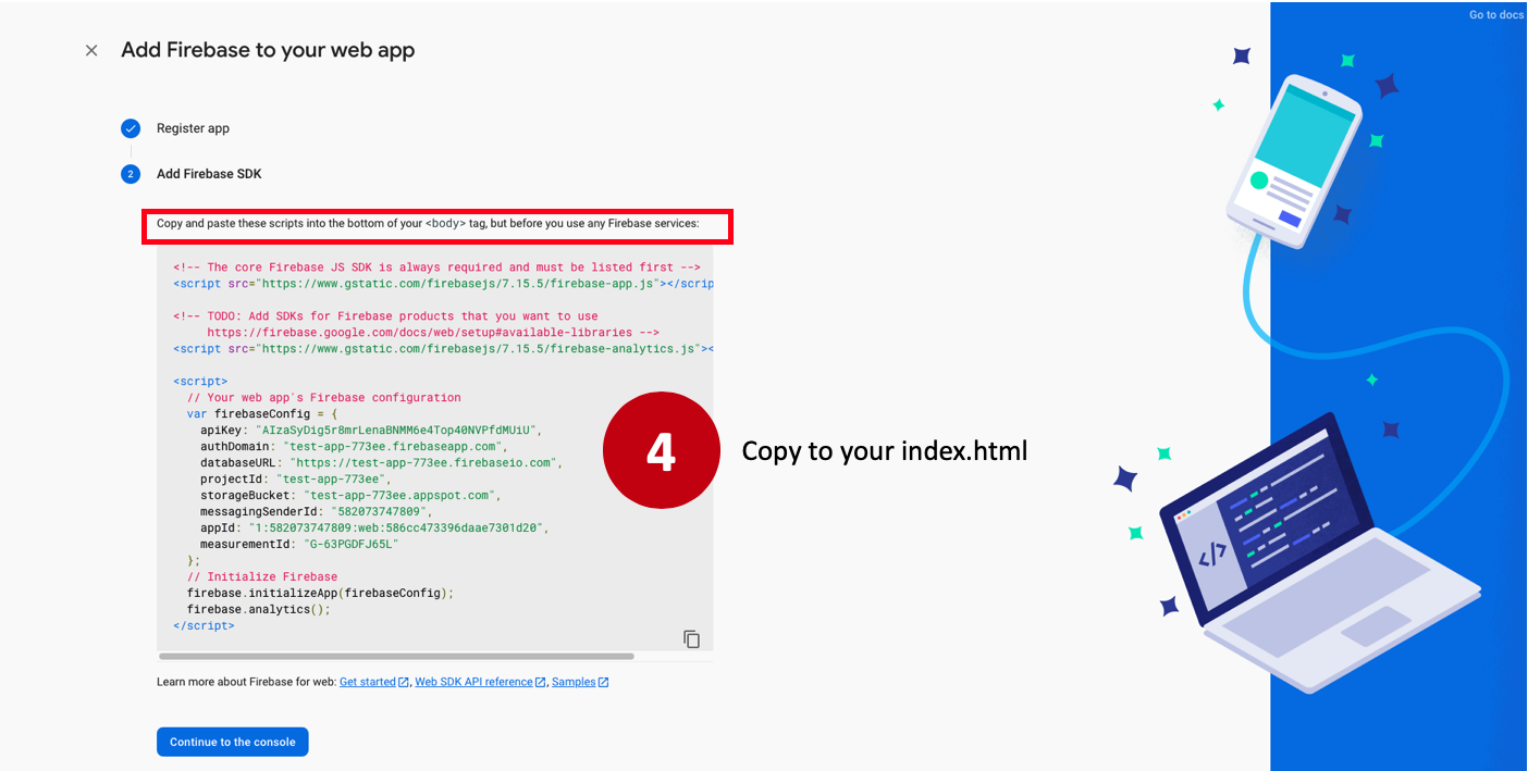 Firebase step 4