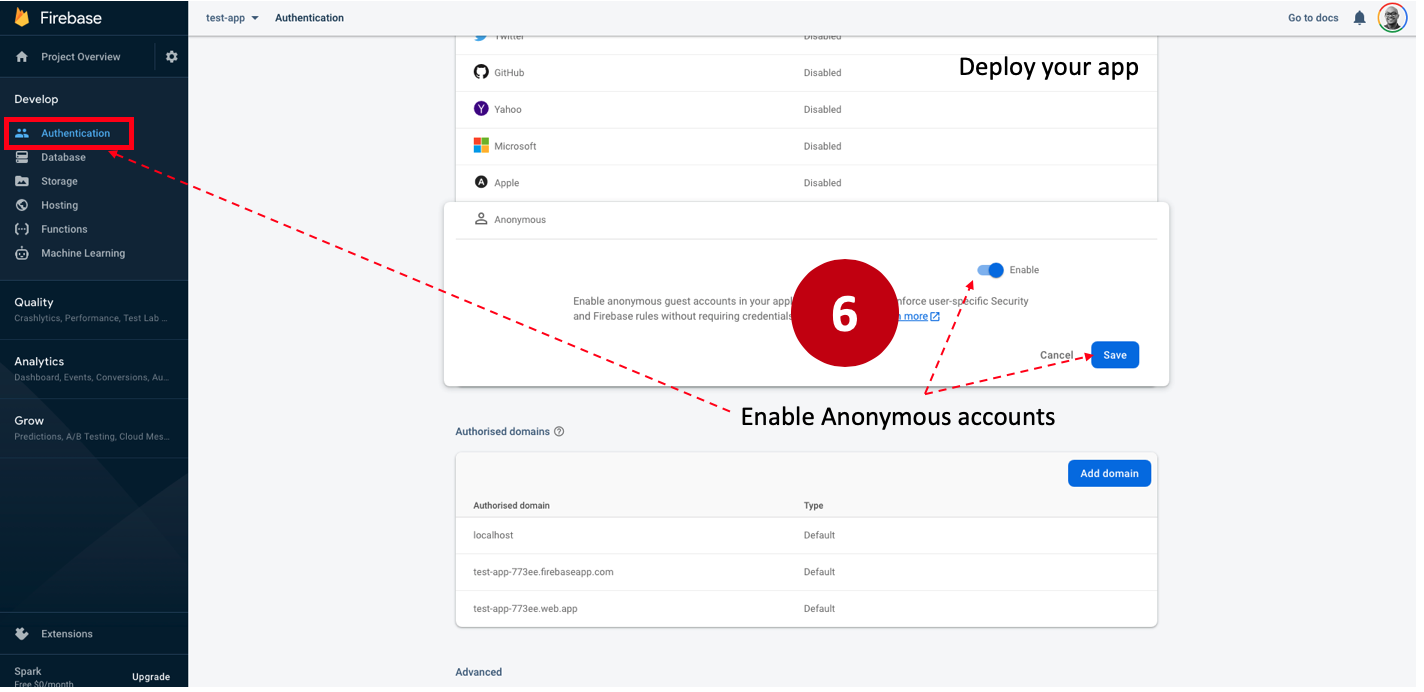 Firebase step 6