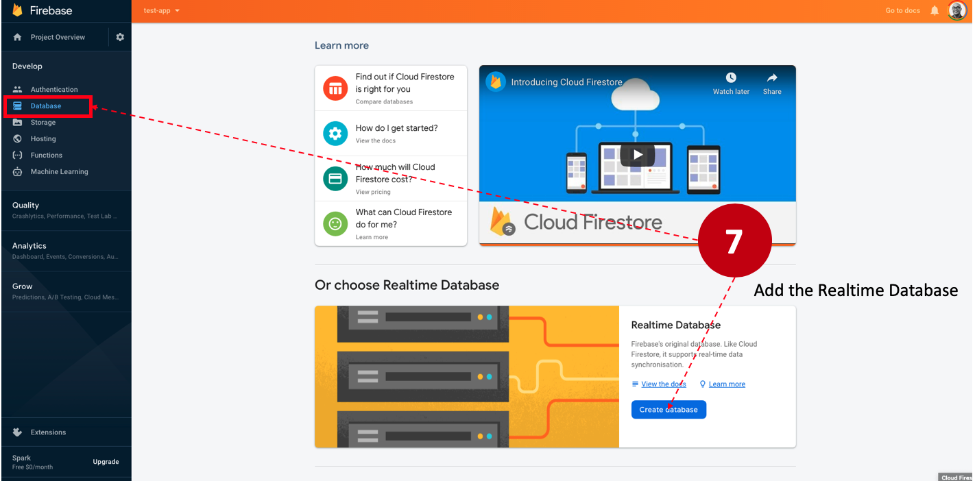 Firebase step 7